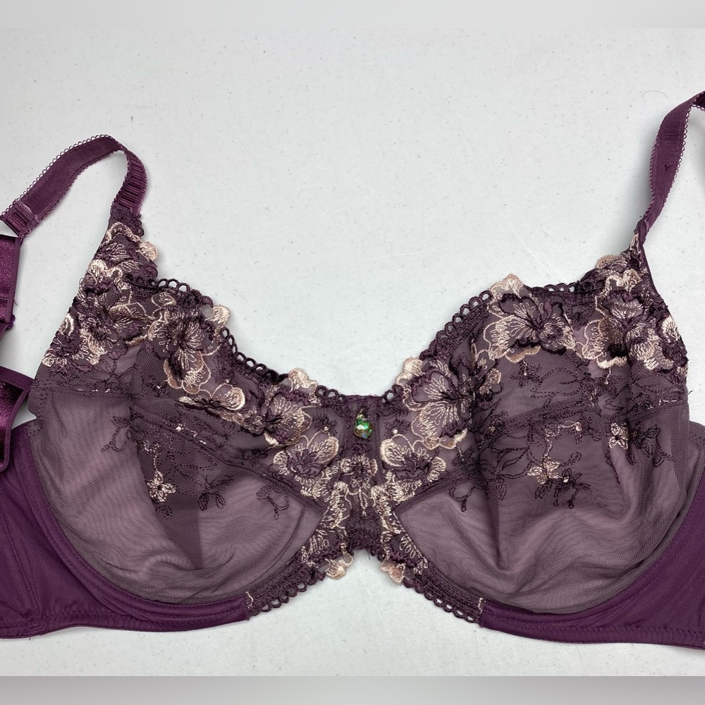 Crème Bralée GRAPE/PNK Unlined Underwire, 46C *P1051